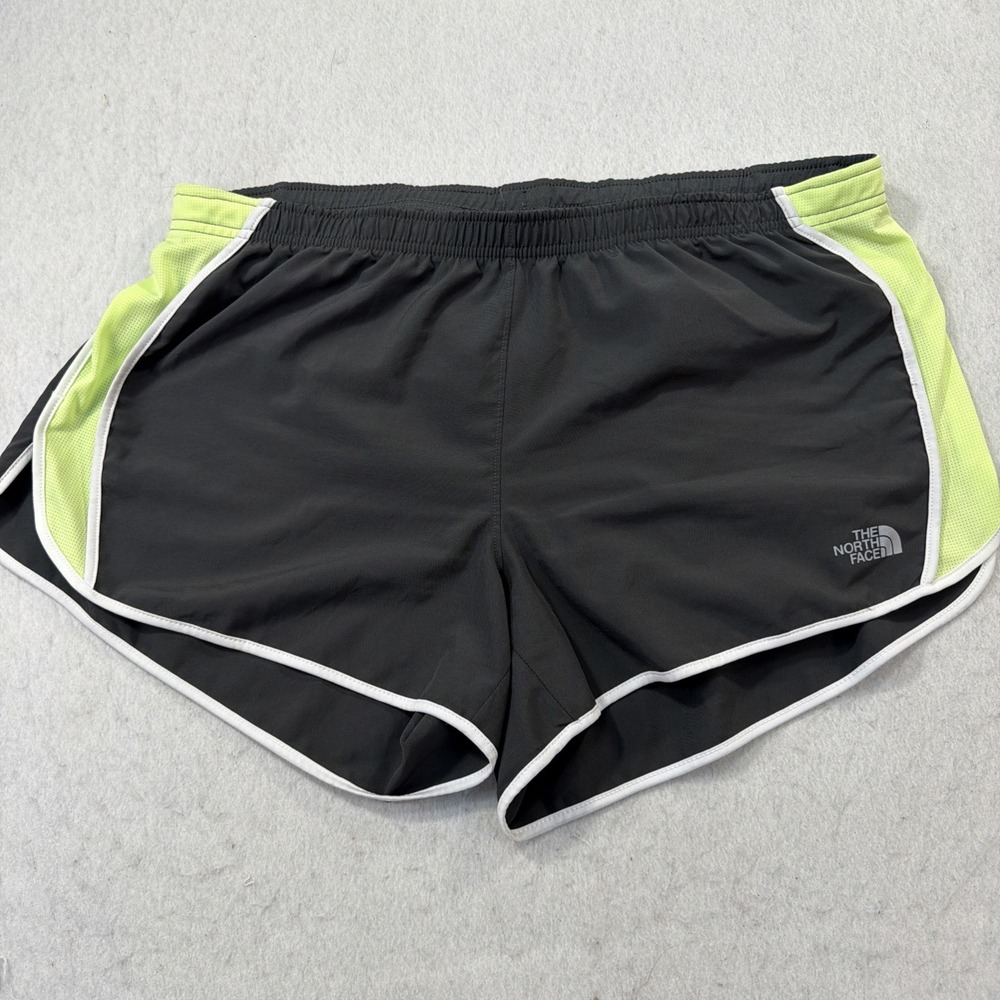 The North Face FlashDry Women's XL Athletic Shorts Black Yellow‎ Lightweight